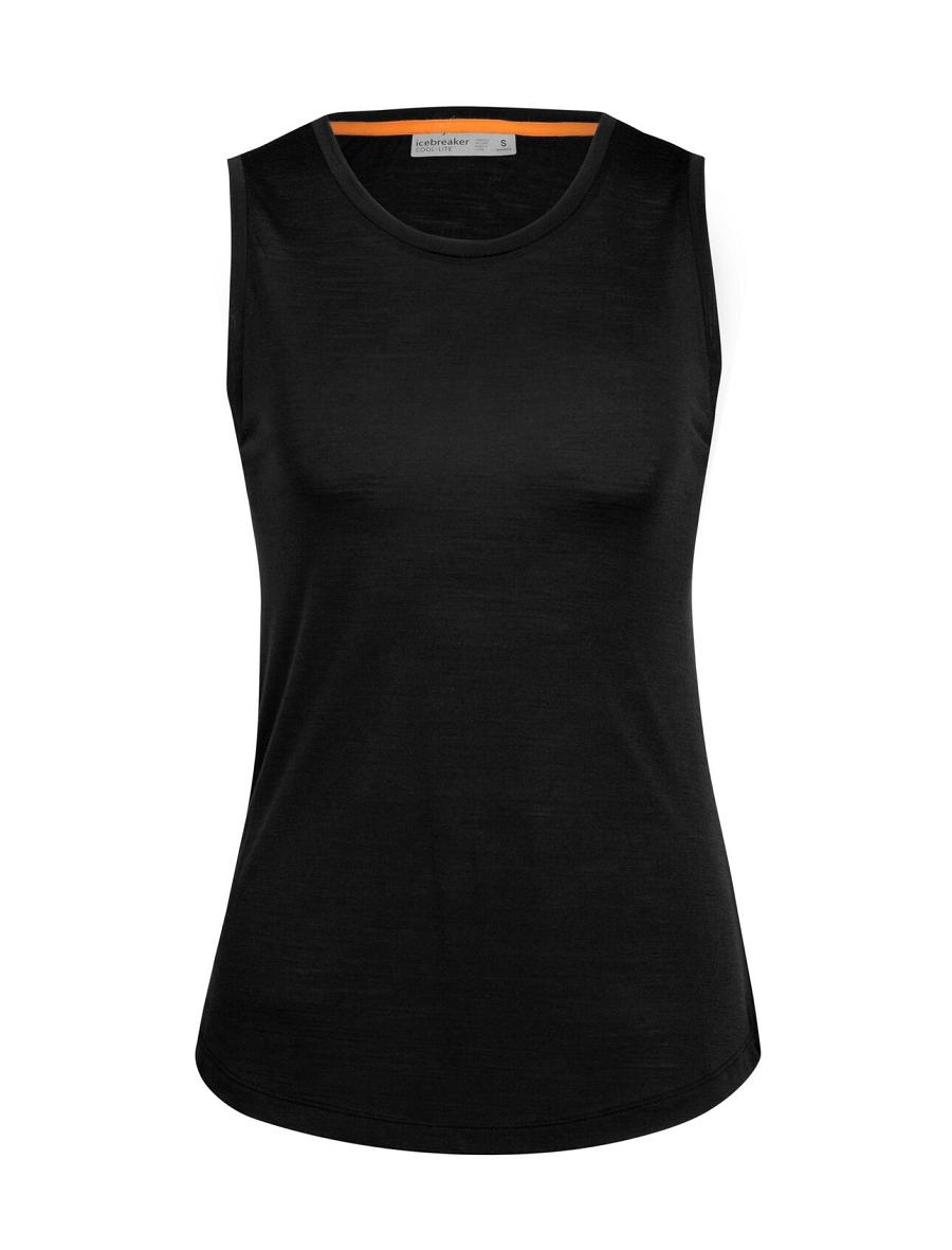 Black Icebreaker Merino Sphere II Tank Women's T Shirts | AU 1572RVDW